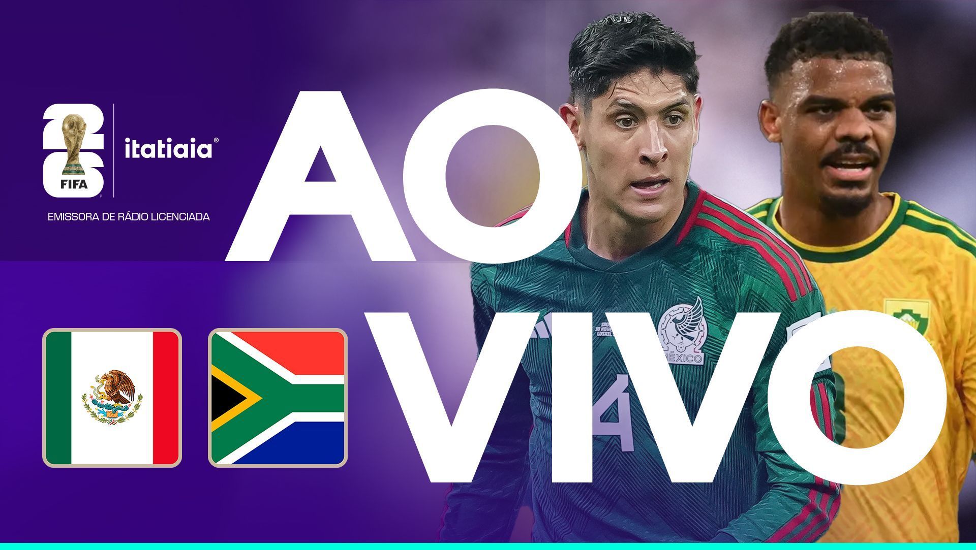 México x África do Sul: assista, ao vivo, à transmissão da Itatiaia