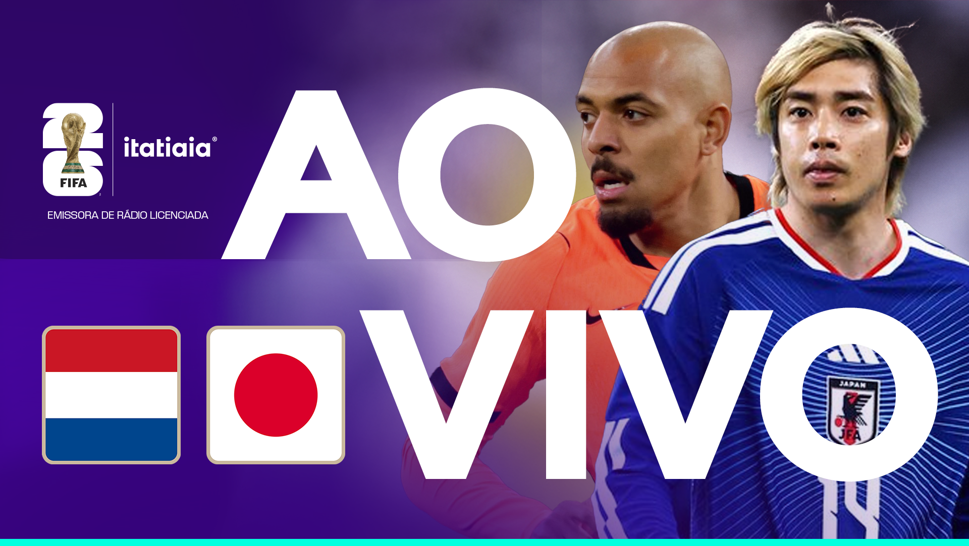 Holanda x Japão: assista, ao vivo, à transmissão da Itatiaia