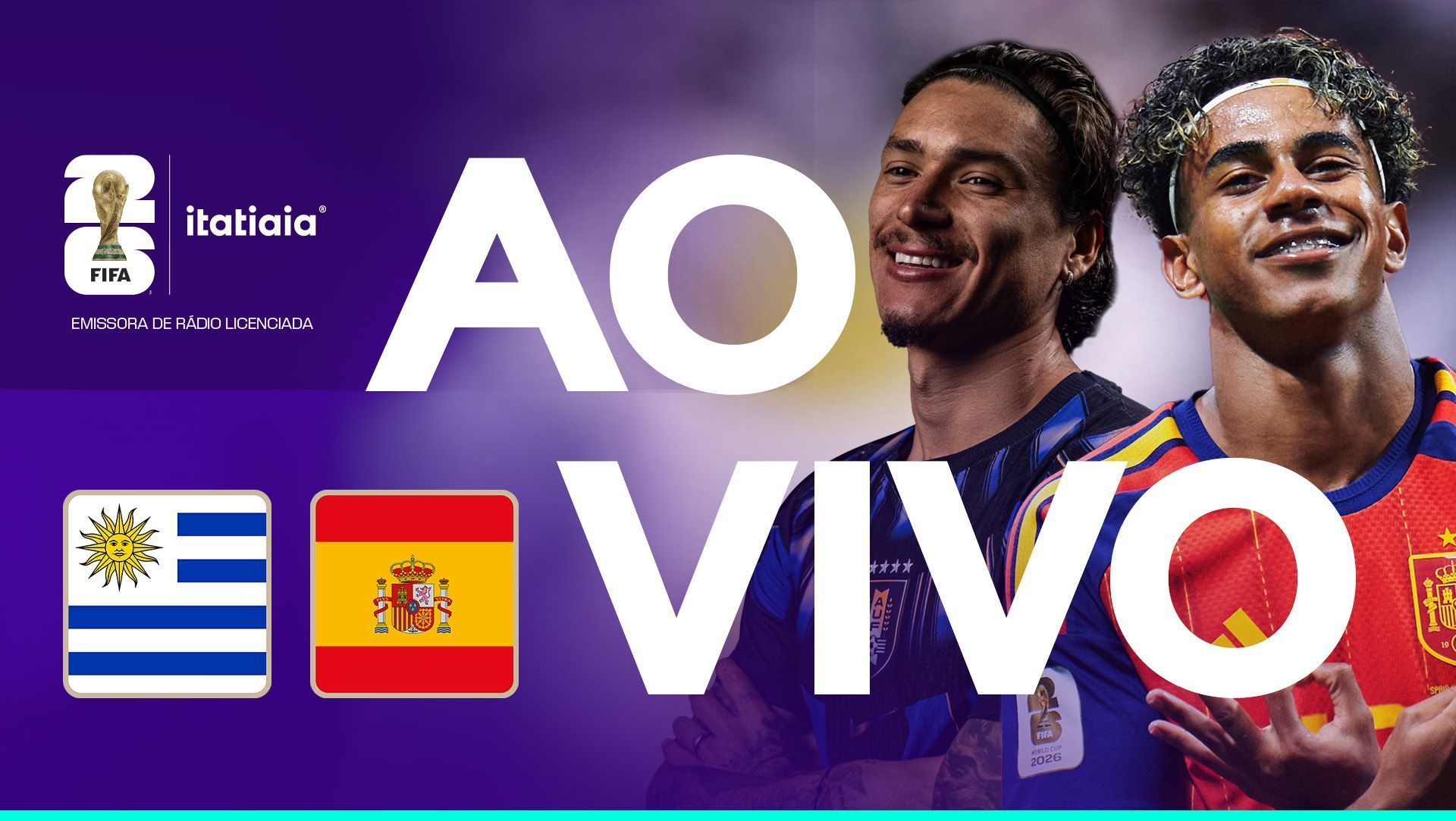 Uruguai x Espanha: assista, ao vivo, à transmissão da Itatiaia