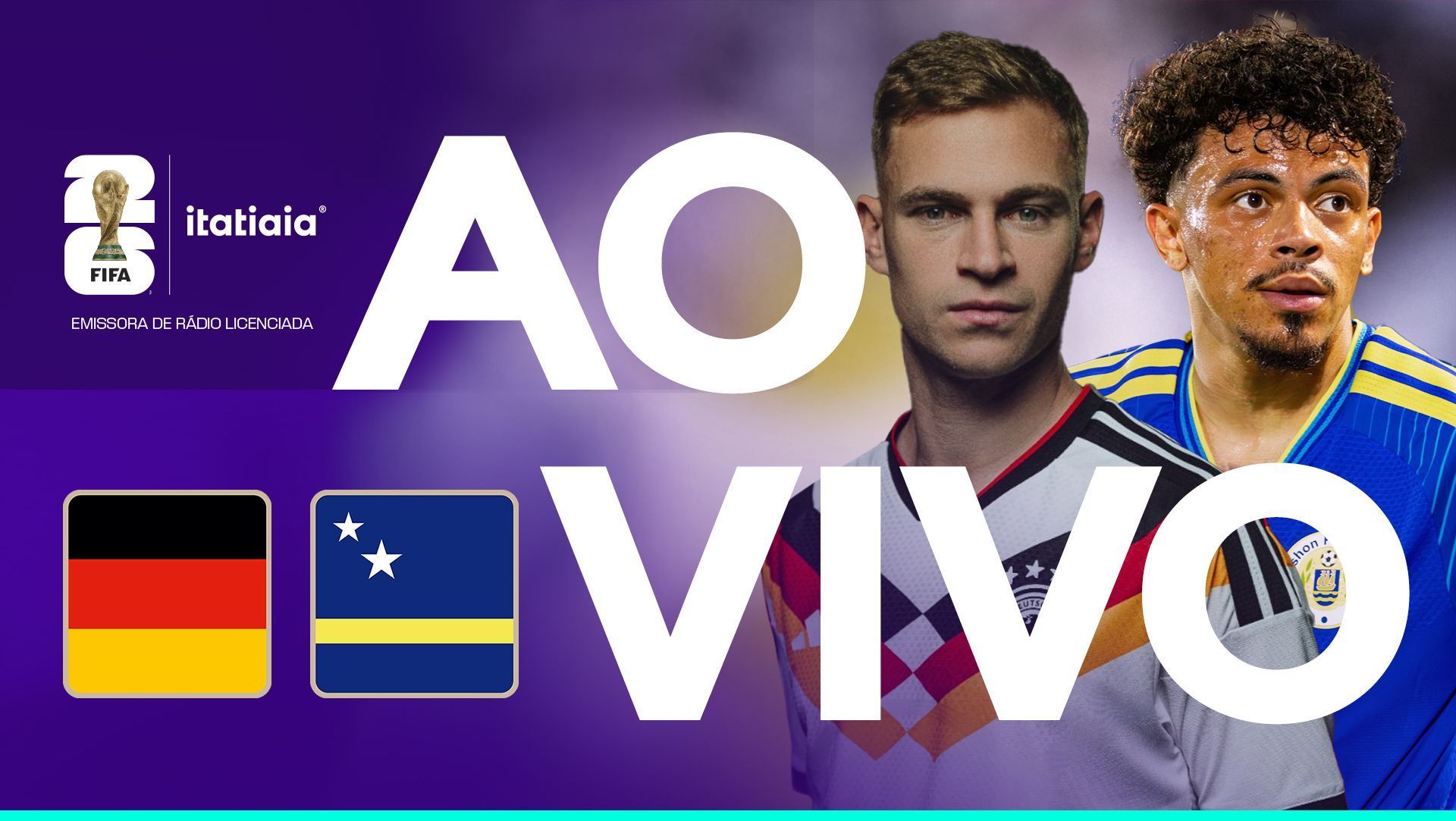 Alemanha x Curaçao: assista, ao vivo, à transmissão da Itatiaia