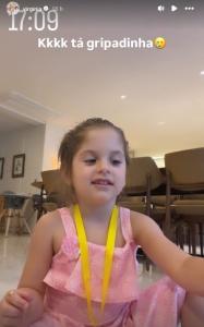 Maria Flor, filha de Virginia e Zé Felipe • Reprodução/Instagram