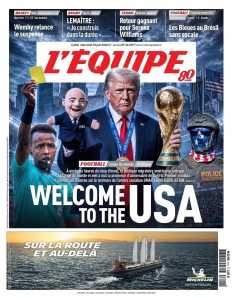 Capa do L'Équipe, um dos jornais mais influentes da França • Reprodução/L'Équipe