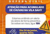 Defesa Civil aciona sirene de alerta após chuva forte no litoral de São Paulo
