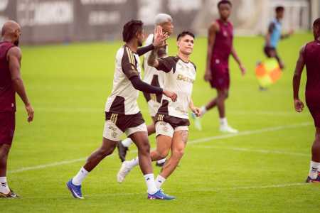 Bruno Henrique fez o gol da atividade desta sexta-feira