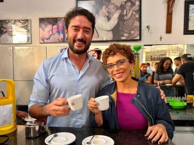 Marília Campos (PT) e Gabriel Azevedo (MDB) em Montes Claros