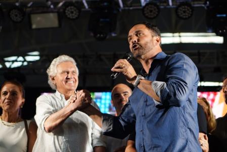 O pré-candidato à presidência, Ronaldo Caiado (PSD), eo deputado federal Diego Andrade (PSD-MG)