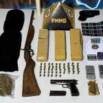 Foragidos da justiça são presos com armas e drogas em Ipatinga