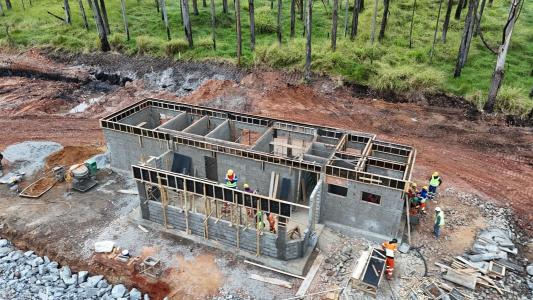 Obra da PRF em Carandaí • EPR Via Mineira / Divulgação