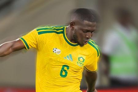 Aubrey Modiba em ação pela África do Sul em 2026