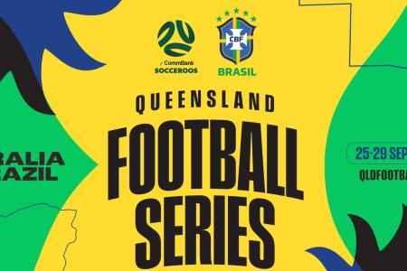 Imagem de divulgação dos amistosos da Austrália contra o Brasil em setembro de 2026
