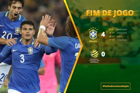 Resultado de amistoso entre Austrália e Brasil em 2017 • Divulgação/CBF