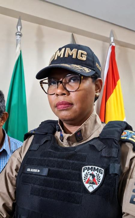 A comandante-geral da Polícia Militar de Minas Gerais, Coronel Cleide Barcelos dos Reis Rodrigues, coordenou a operação desta quarta-feira (24) • Janaína Gonçalves/ Itatiaia