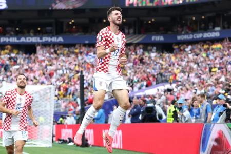 Comemoração de gol em Croácia x Gana, pela Copa do Mundo