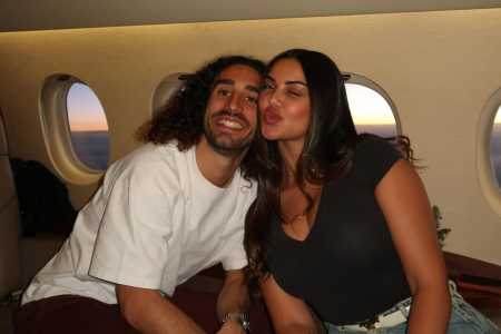 Marc Cucurella e a esposa Claudia Rodríguez