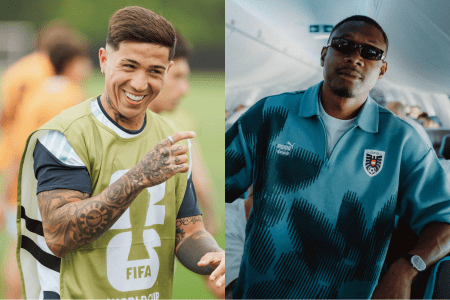 Enzo Fernández, da Argentina, e David Alaba, da Áustria