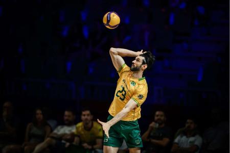 Flávio em Brasil x Itália pela segunda semana da VNL