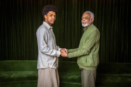 Gui Ventura e Gilberto Gil se encontraram no Teatro Fernanda Montenegro, no RJ