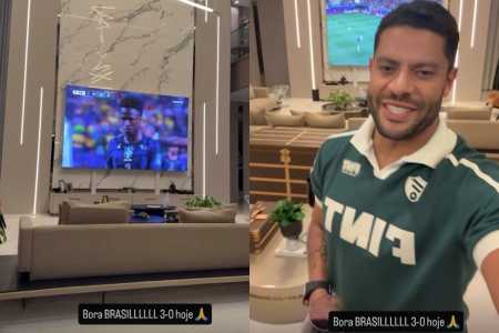 Storys de Hulk antes do Brasil abrir o placar contra o Haiti • Reprodução