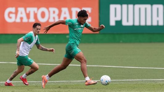 Luighi em treino do Palmeiras • Cesar Greco/Palmeiras
