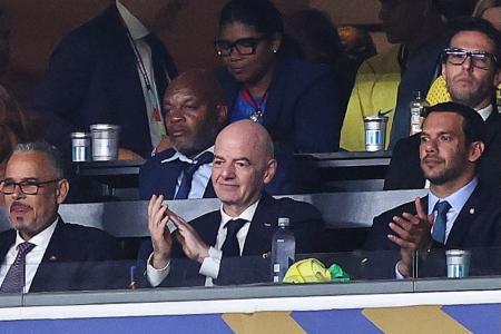 Gianni Infantino no Lincoln Financial Field para Brasil x Haiti • Reprodução Instagram/Gianni Infantino - FIFA President