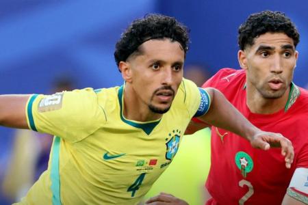 Marquinhos em Brasil 1 x 1 Marrocos, pela Copa do Mundo de 2026