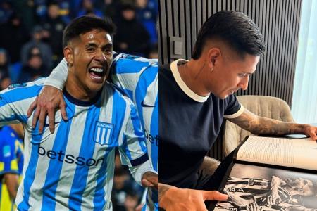 Zaracho em ação pelo Racing e 'com saudade' do Atlético