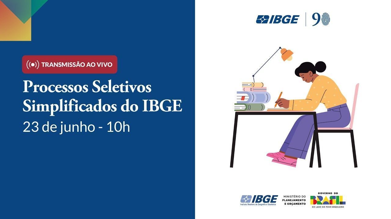 IBGE promove live nesta terça (23) sobre novos concursos; veja como assistir