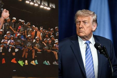 Elenco do Knicks campeão da NBA em 2026 e Donald Trump