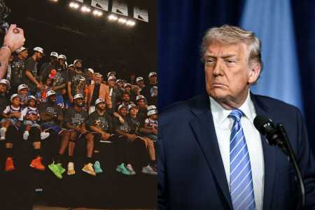 Elenco do Knicks campeão da NBA em 2026 e Donald Trump