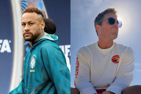 Neymar (à esquerda) e Stephen Amell (à direita)