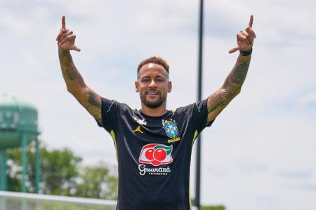 Neymar em treino da Seleção Brasileira durante a Copa do Mundo de 2026