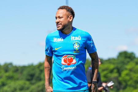 Neymar durante treino pela Seleção Brasileira na Copa do Mundo de 2026