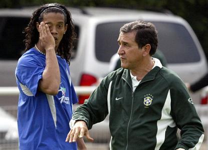 Parreira e Ronaldinho: o ex-treinador teve passagens pela Seleção Brasileira