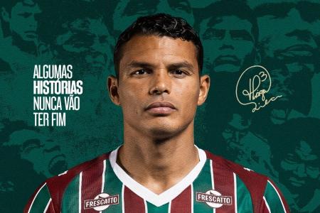 Arte de anúncio de Thiago Silva como reforço do Fluminense em 2026 • Divulgação/Fluminense