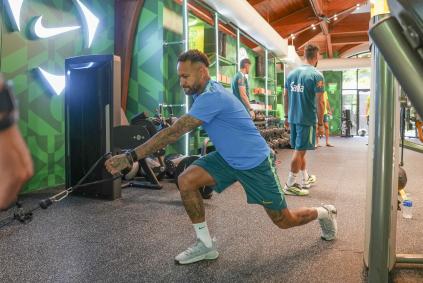 Neymar em atividade da Seleção Brasileira