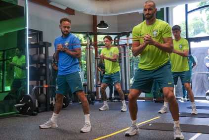 Neymar e Weverton na Seleção Brasileira
