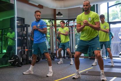 Neymar e Weverton na Seleção Brasileira