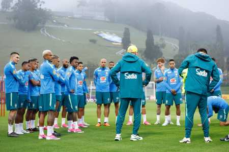 Treino da Seleção Brasileira antes da Copa do Mundo