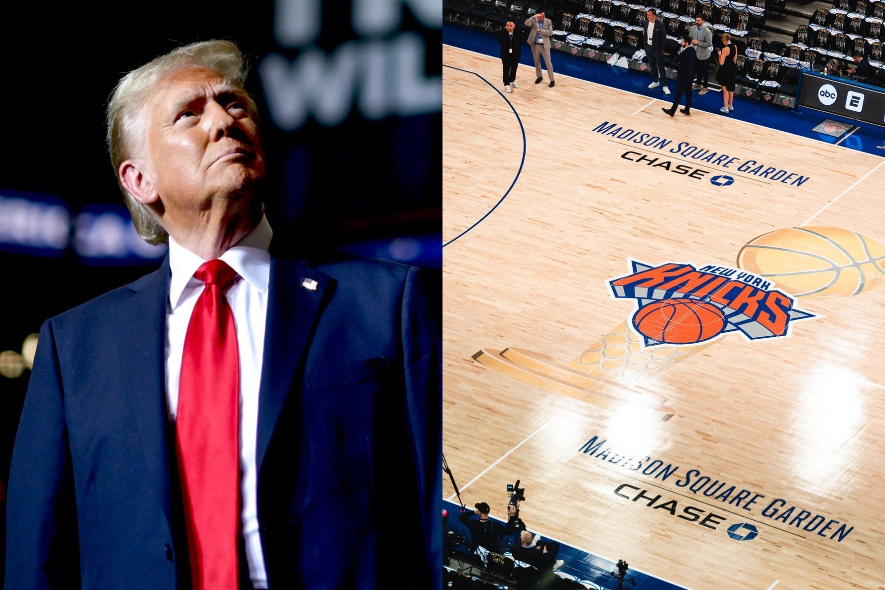 Presença de Trump em final da NBA motiva mudanças bruscas em Nova York