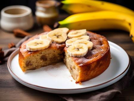 Bolo de banana pode ser uma alternativa para quem busca reduzir o consumo de farinha de trigo refinada.