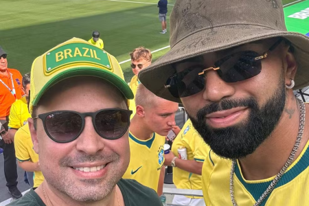 Torcedor do Brasil posta foto com Gabigol no MetLife Stadium