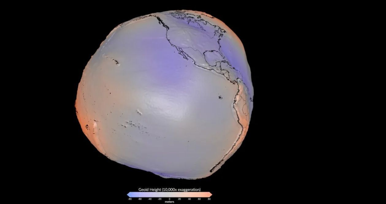 Nasa revela modelo 3D da Terra moldada pela gravidade