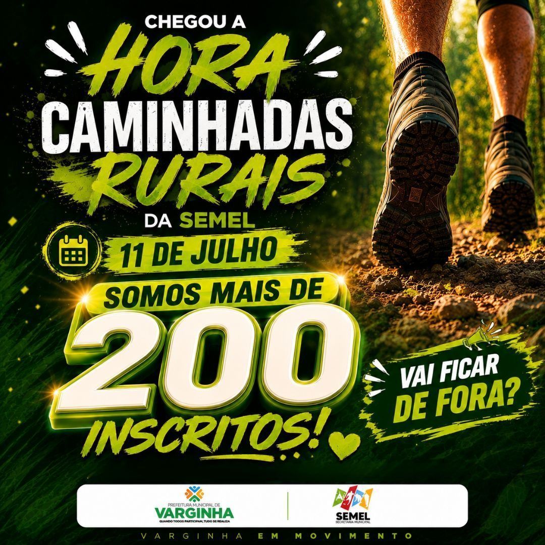Varginha abre inscrições para a 1ª Caminhada Rural de 2026