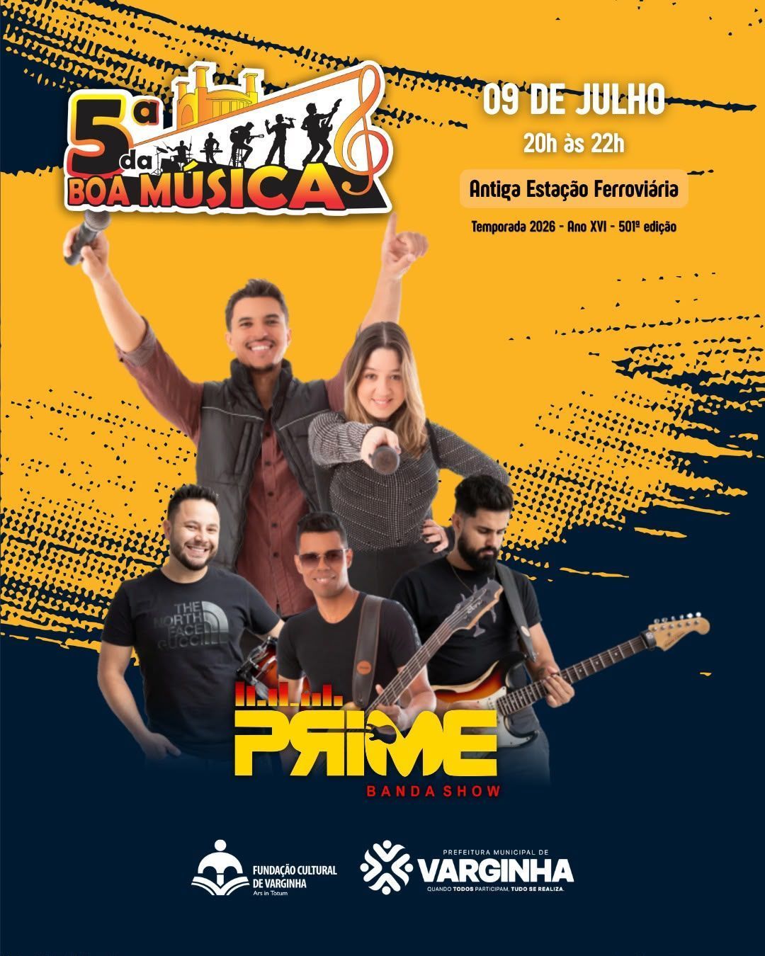 Prime Banda Show comanda projeto Quinta da Boa Música nesta semana
