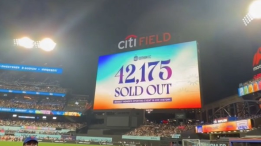 42.175 torcedores lotaram o Citi Field para acompanhar a vitória do Gotham FC por 1 a 0 sobre o Washington Spirit