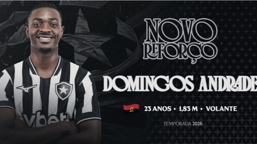 Botafogo anuncia contratação do volante angolano Domingos Andrade