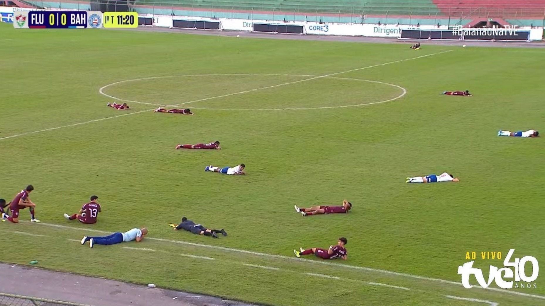 Jogo na Bahia é paralisado após enxame de abelhas invadir gramado