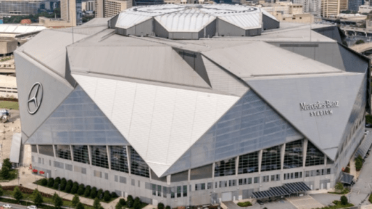 Mercedes-Benz Stadium, em Atlanta, EUA