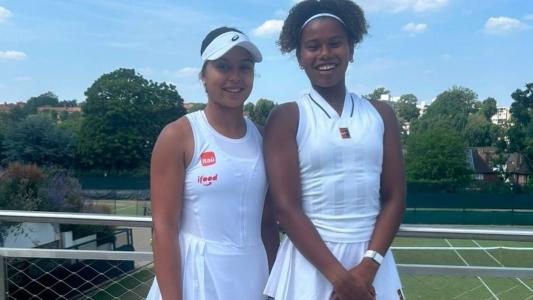 Victória Barros e Naná terminaram com o vice-campeonato das duplas juvenis de Wimbledon