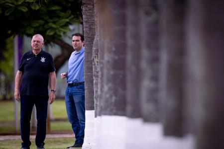 Osmar Stabile e Marcelo Paz no CT Joaquim Grava